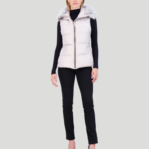 gorski apres ski vest with detachable toscana lamb hood trim shop2 24xg41702016