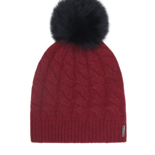 gorski cashmere cable knit hat with select lamb pompom shop1 20bt712002213