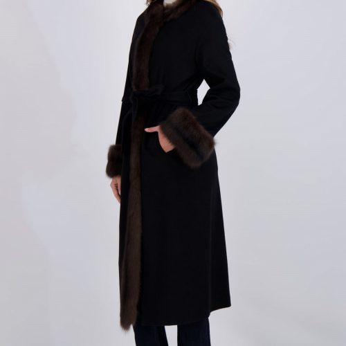 gorski cashmere short coat with sable trim shop3 tfa032281