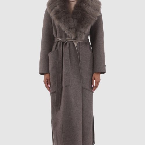 gorski double face loro piana cashmere wool coat with detachable merinillo shearling lamb collar belt shop1 25pu109402277