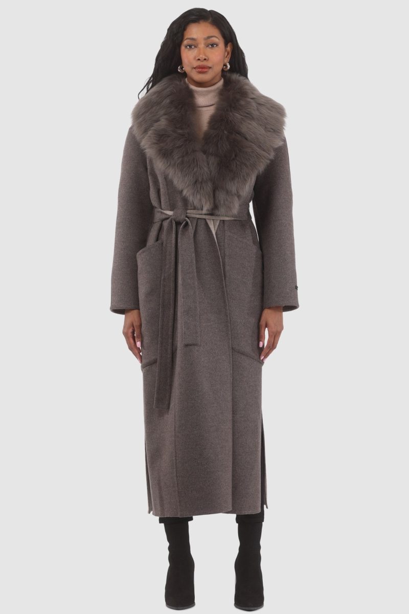 gorski double face loro piana cashmere wool coat with detachable merinillo shearling lamb collar belt shop1 25pu109402277