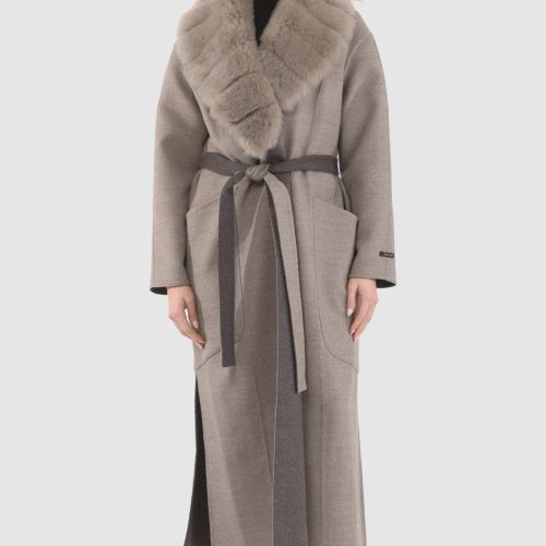 gorski double face loro piana cashmere wool coat with detachable merinillo shearling lamb collar belt shop1 25pu109403269