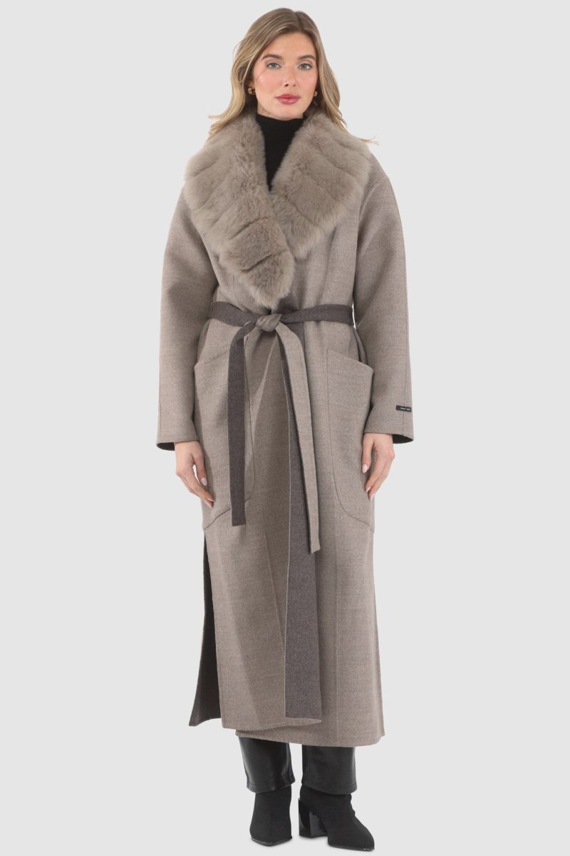 gorski double face loro piana cashmere wool coat with detachable merinillo shearling lamb collar belt shop1 25pu109403269