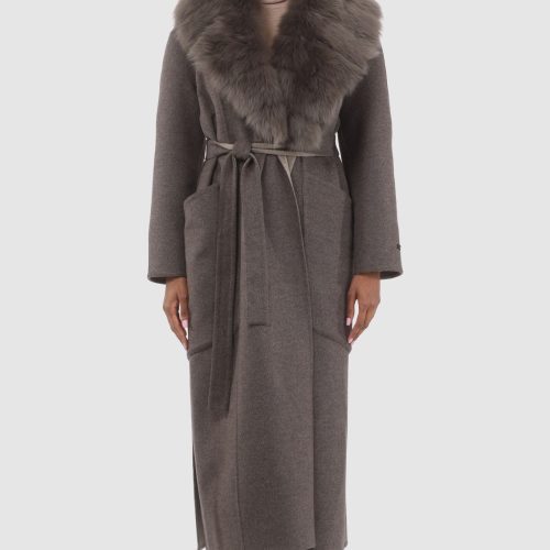 gorski double face loro piana cashmere wool coat with detachable merinillo shearling lamb collar belt shop2 25pu109402277