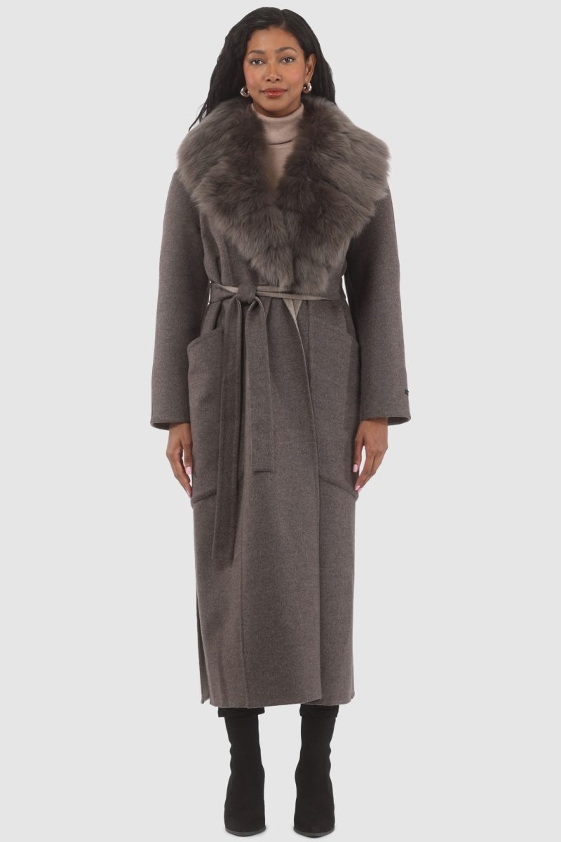 gorski double face loro piana cashmere wool coat with detachable merinillo shearling lamb collar belt shop2 25pu109402277