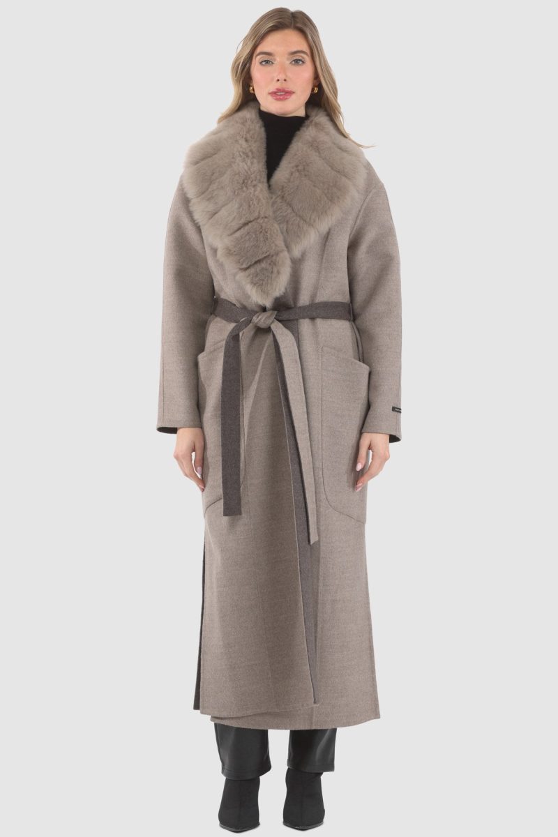 gorski double face loro piana cashmere wool coat with detachable merinillo shearling lamb collar belt shop2 25pu109403269