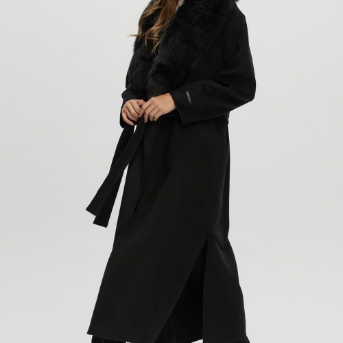 gorski double face loro piana cashmere wool coat with detachable merinillo shearling lamb collar belt shop3 25pu109401603