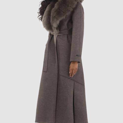 gorski double face loro piana cashmere wool coat with detachable merinillo shearling lamb collar belt shop3 25pu109402277