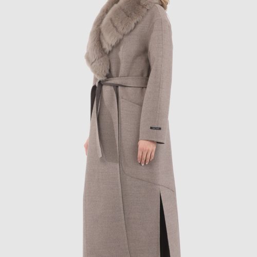 gorski double face loro piana cashmere wool coat with detachable merinillo shearling lamb collar belt shop3 25pu109403269