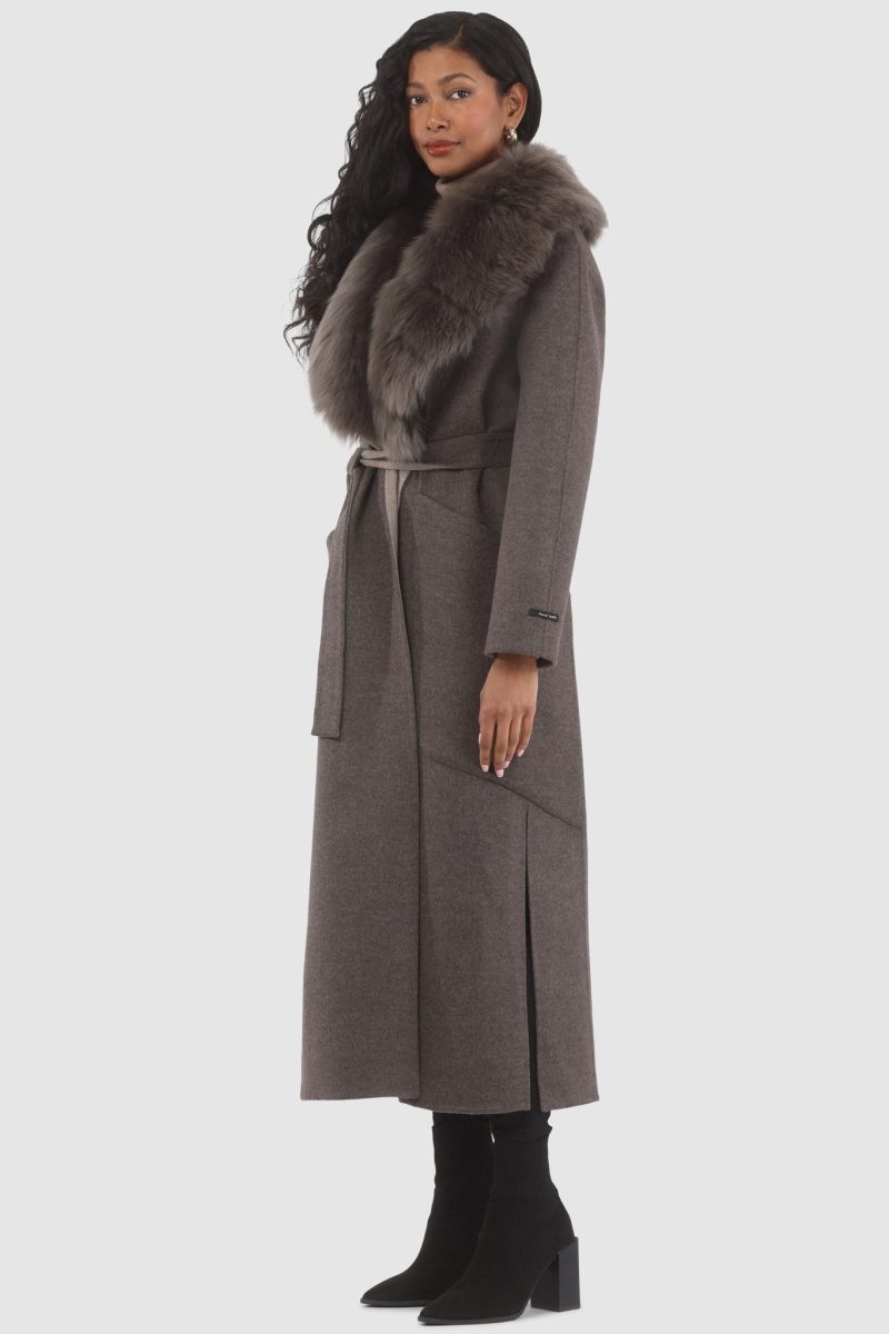 gorski double face loro piana cashmere wool coat with detachable merinillo shearling lamb collar belt shop4 25pu109402277