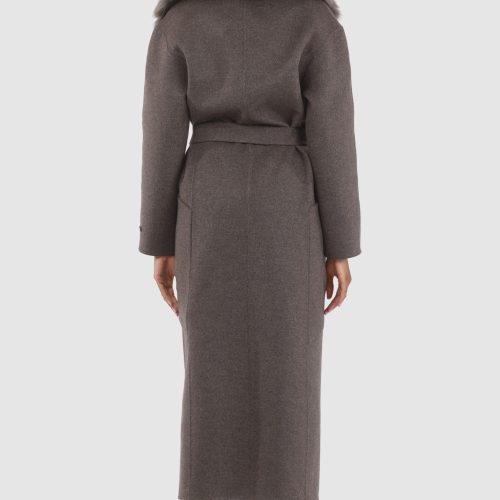 gorski double face loro piana cashmere wool coat with detachable merinillo shearling lamb collar belt shop6 25pu109402277