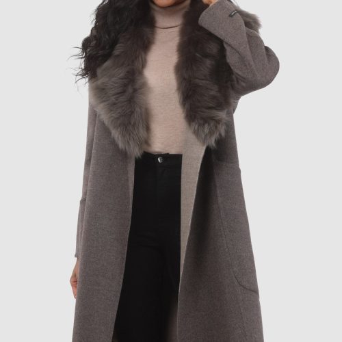 gorski double face loro piana cashmere wool coat with detachable merinillo shearling lamb collar belt shop7 25pu109402277