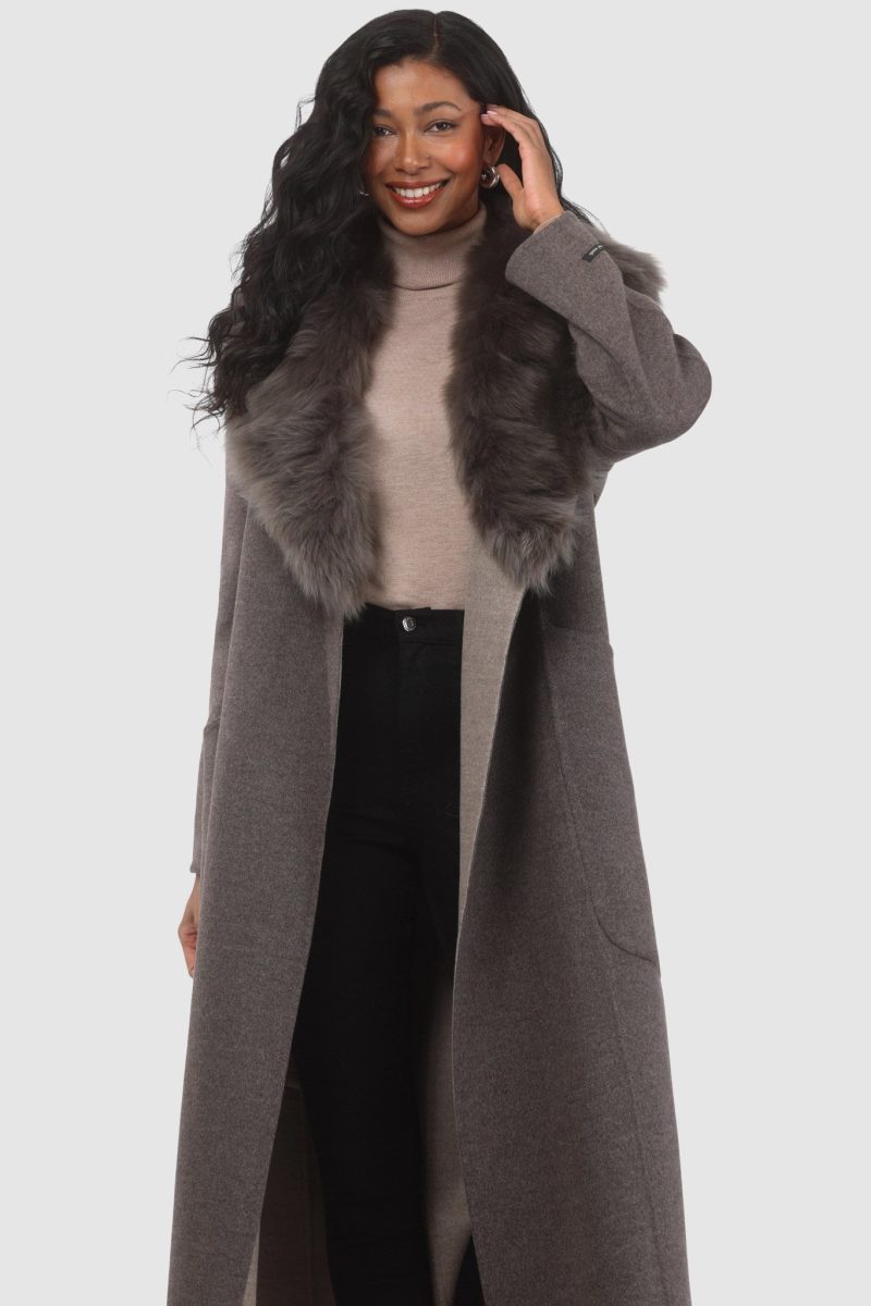 gorski double face loro piana cashmere wool coat with detachable merinillo shearling lamb collar belt shop7 25pu109402277