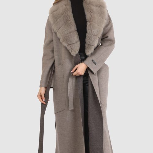 gorski double face loro piana cashmere wool coat with detachable merinillo shearling lamb collar belt shop7 25pu109403269