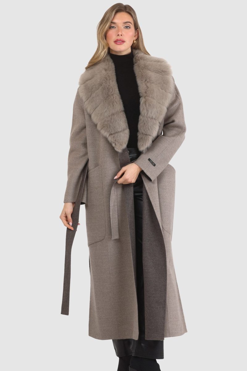 gorski double face loro piana cashmere wool coat with detachable merinillo shearling lamb collar belt shop7 25pu109403269