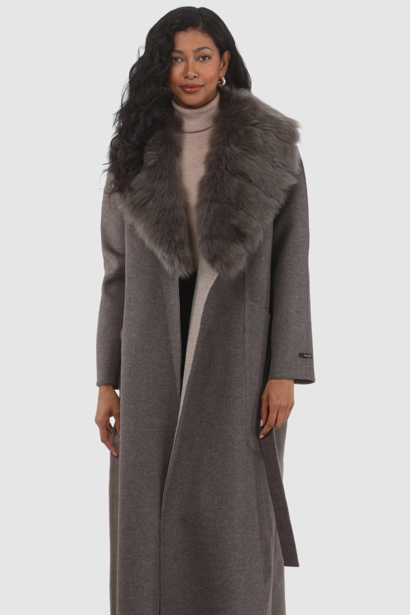 gorski double face loro piana cashmere wool coat with detachable merinillo shearling lamb collar belt shop9 25pu109402277