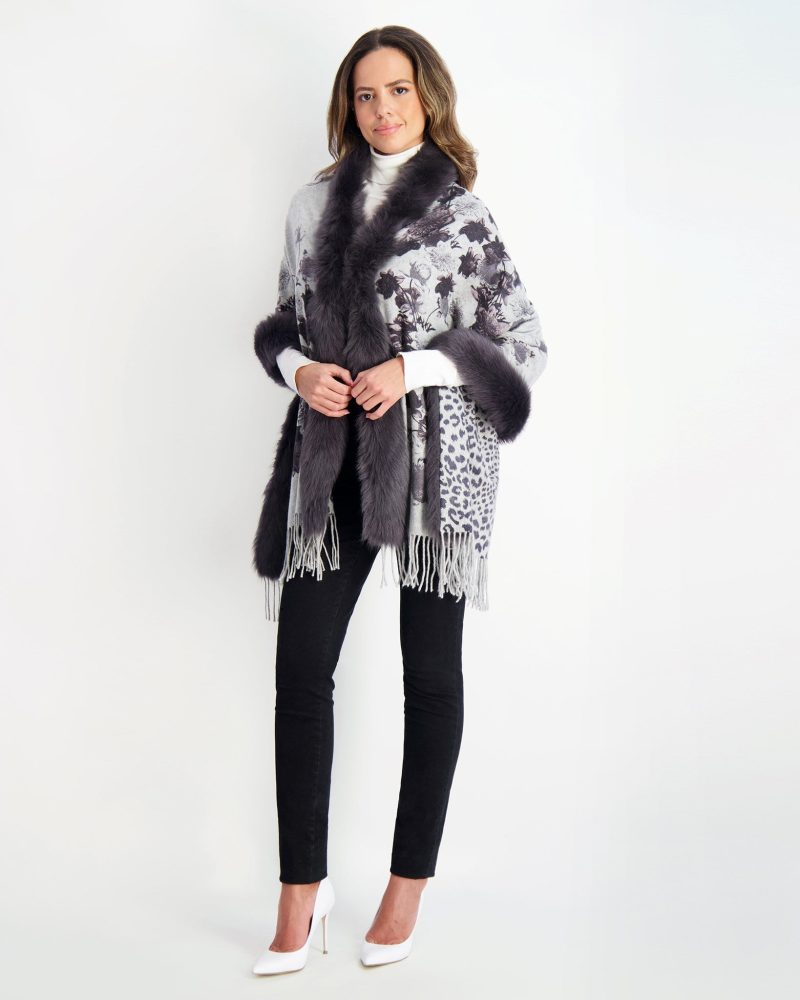 gorski double face select cashmere stole with toscana shearling lamb trim shop3 20bq34902226