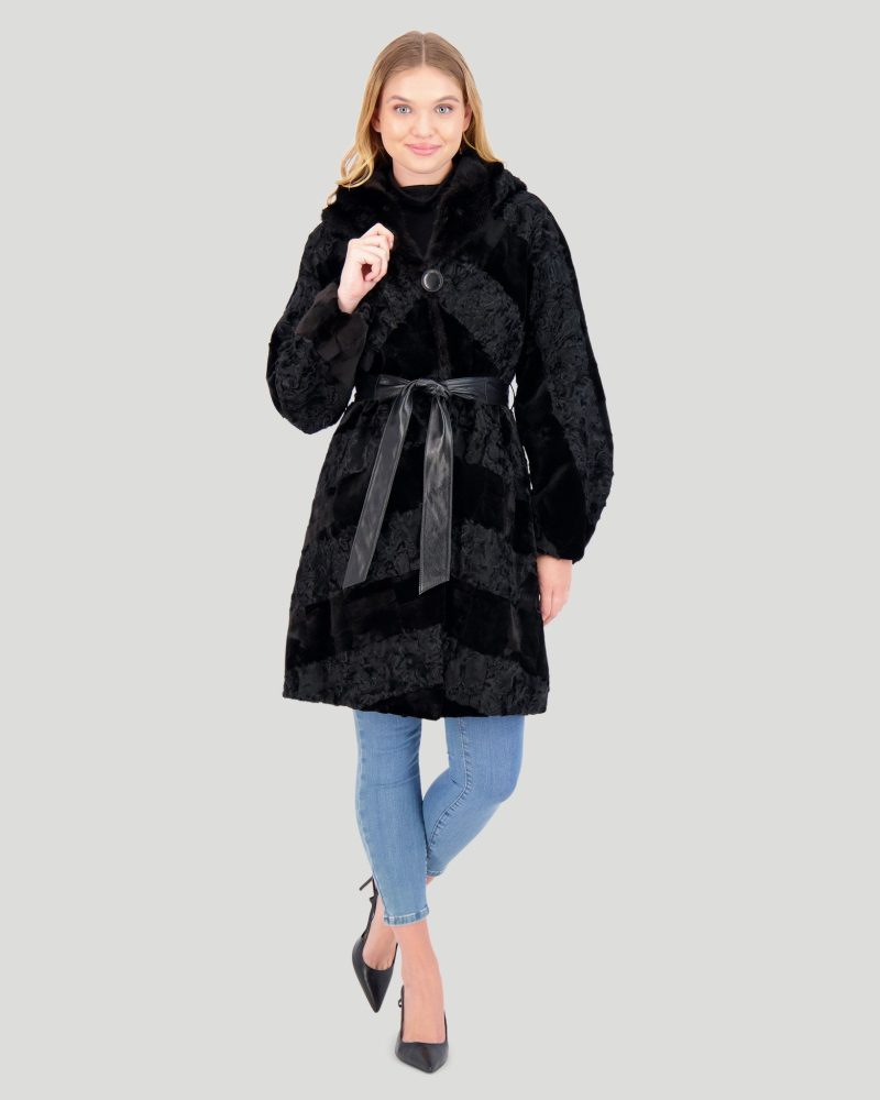 gorski lamb and mink sections short coat shop2 26250006