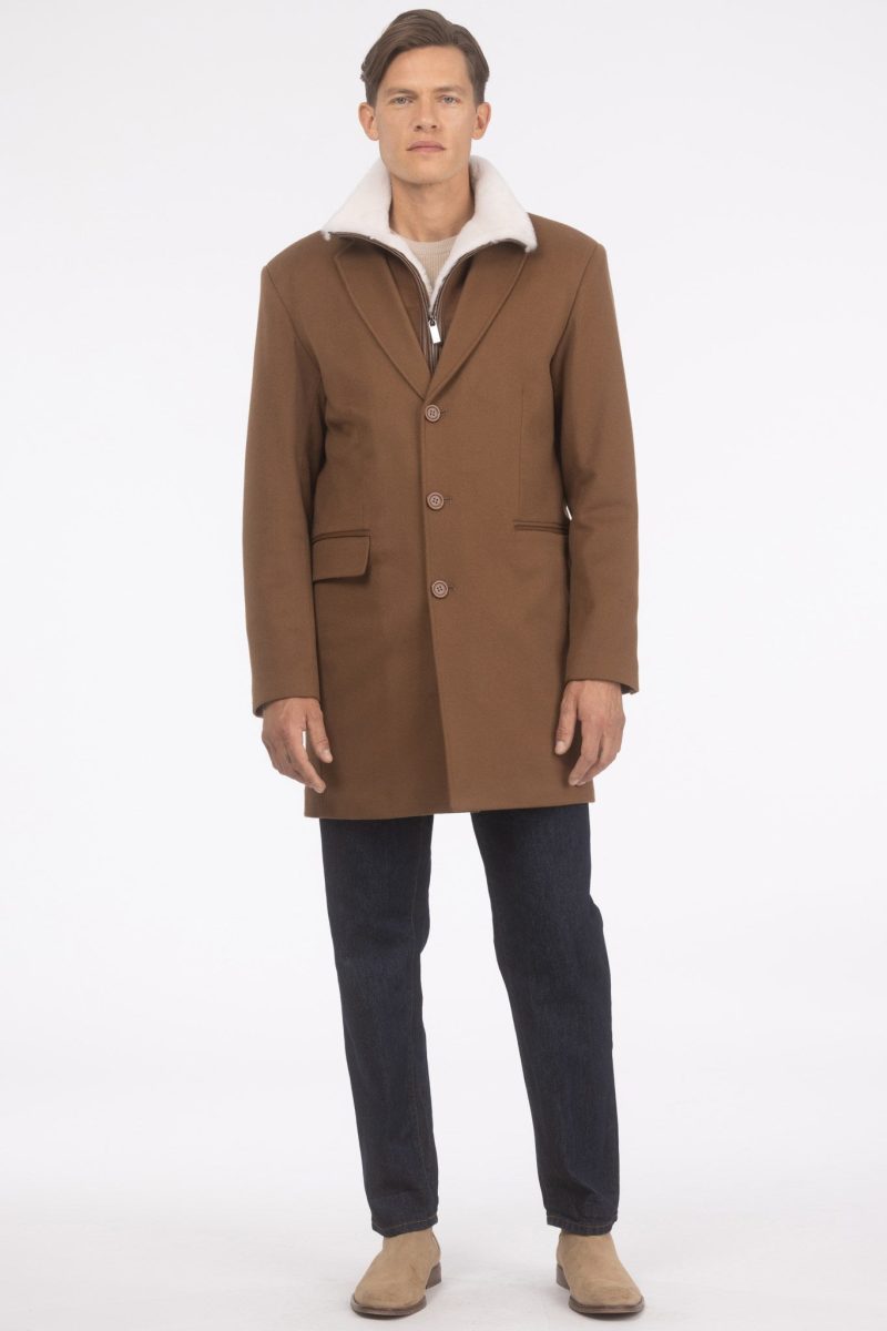 gorski men s loro piana wool short coat with merino shearling lamb trim shop1 25pu100303291