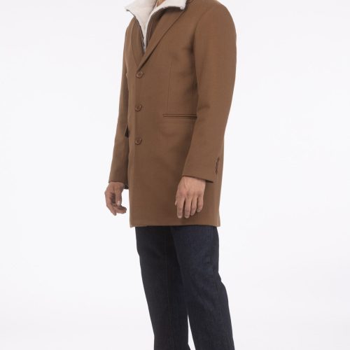 gorski men s loro piana wool short coat with merino shearling lamb trim shop4 25pu100303291