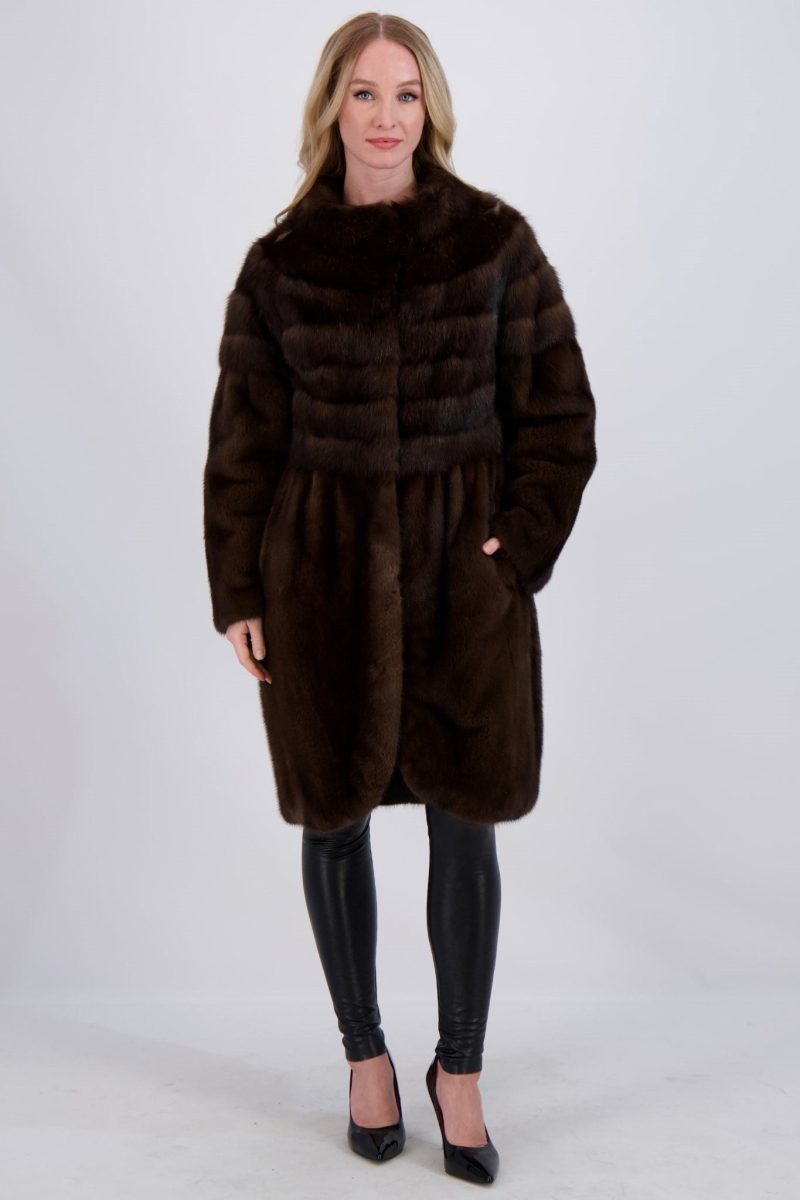 gorski mink short coat with sable shop1 11312477