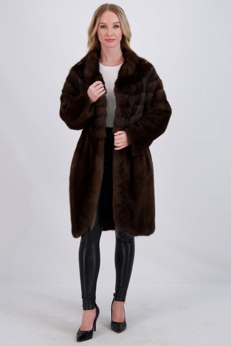 gorski mink short coat with sable shop5 11312477