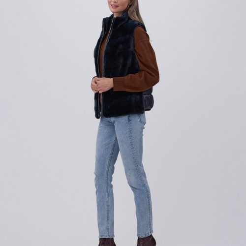 gorski mink zip vest with down back shop3 22bv979002136