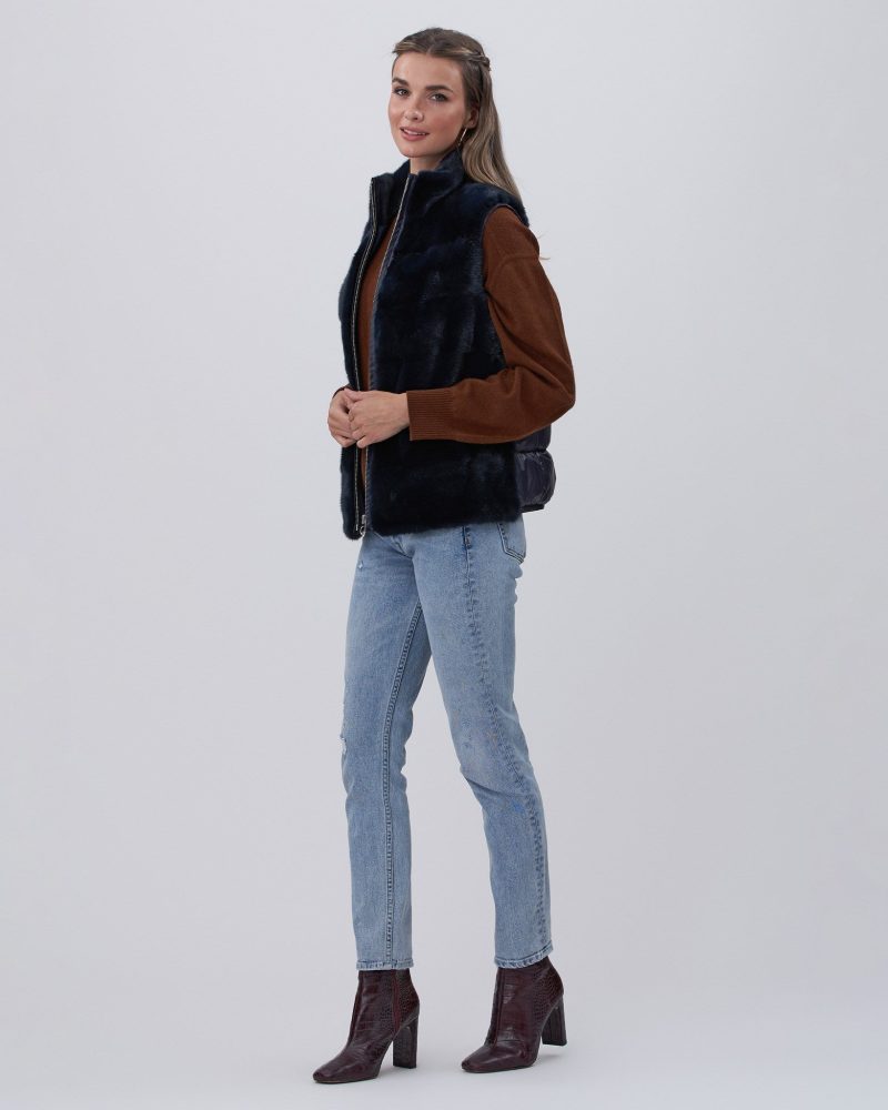 gorski mink zip vest with down back shop3 22bv979002136