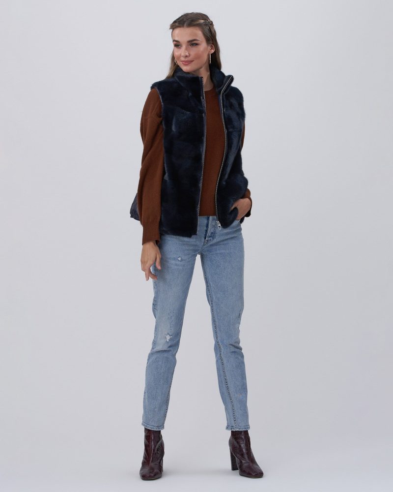 gorski mink zip vest with down back shop4 22bv979002136