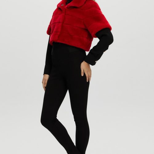 gorski reversible shearling lamb bolero with cropped sleeves shop3 25pu10800r0753