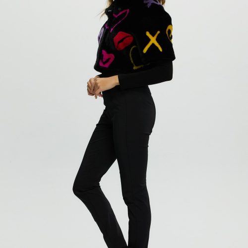 gorski reversible shearling lamb bolero with cropped sleeves shop3 25pu10800r2890