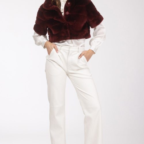 gorski reversible shearling lamb bolero with cropped sleeves shop4 25pu10800r3105