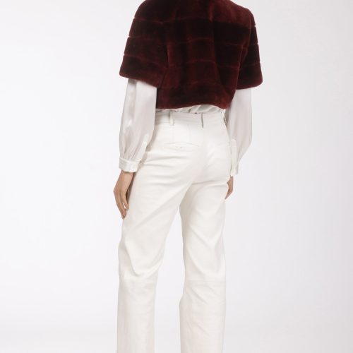 gorski reversible shearling lamb bolero with cropped sleeves shop6 25pu10800r3105