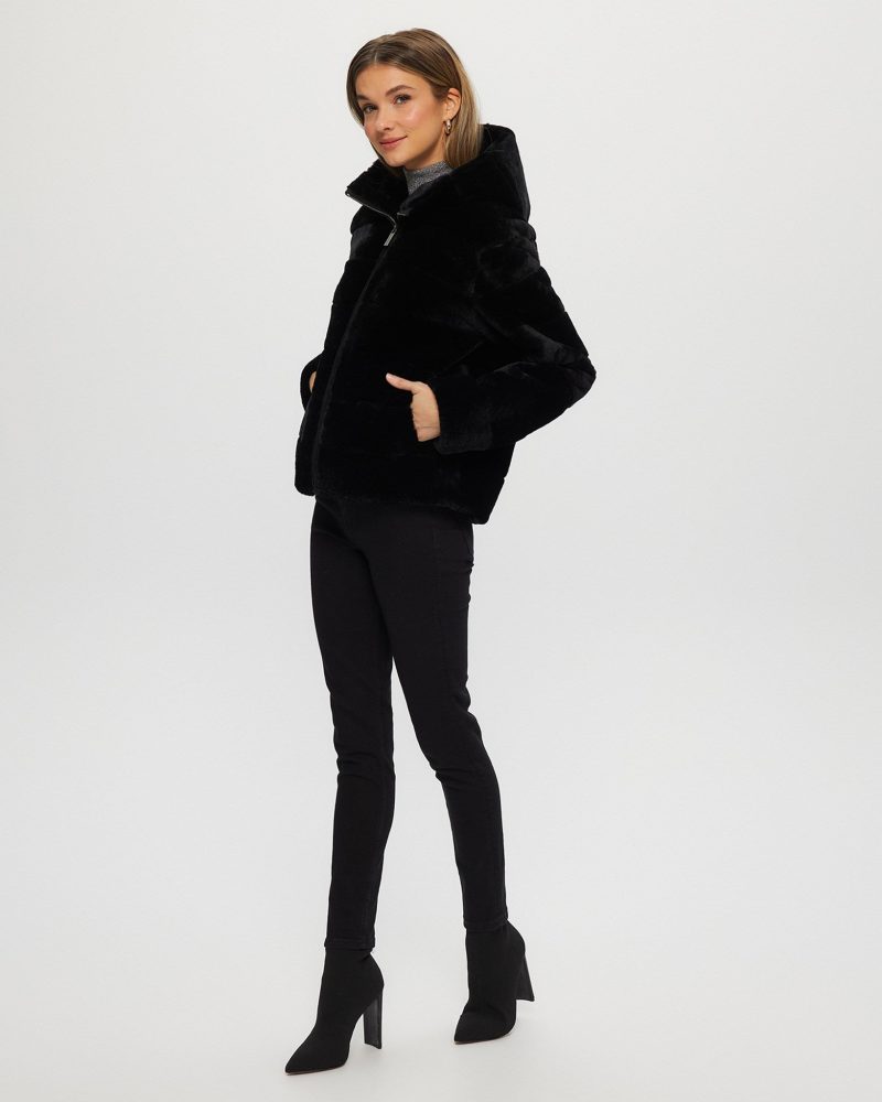 gorski select shearling lamb zip jacket with hood shop2 23pu108700006