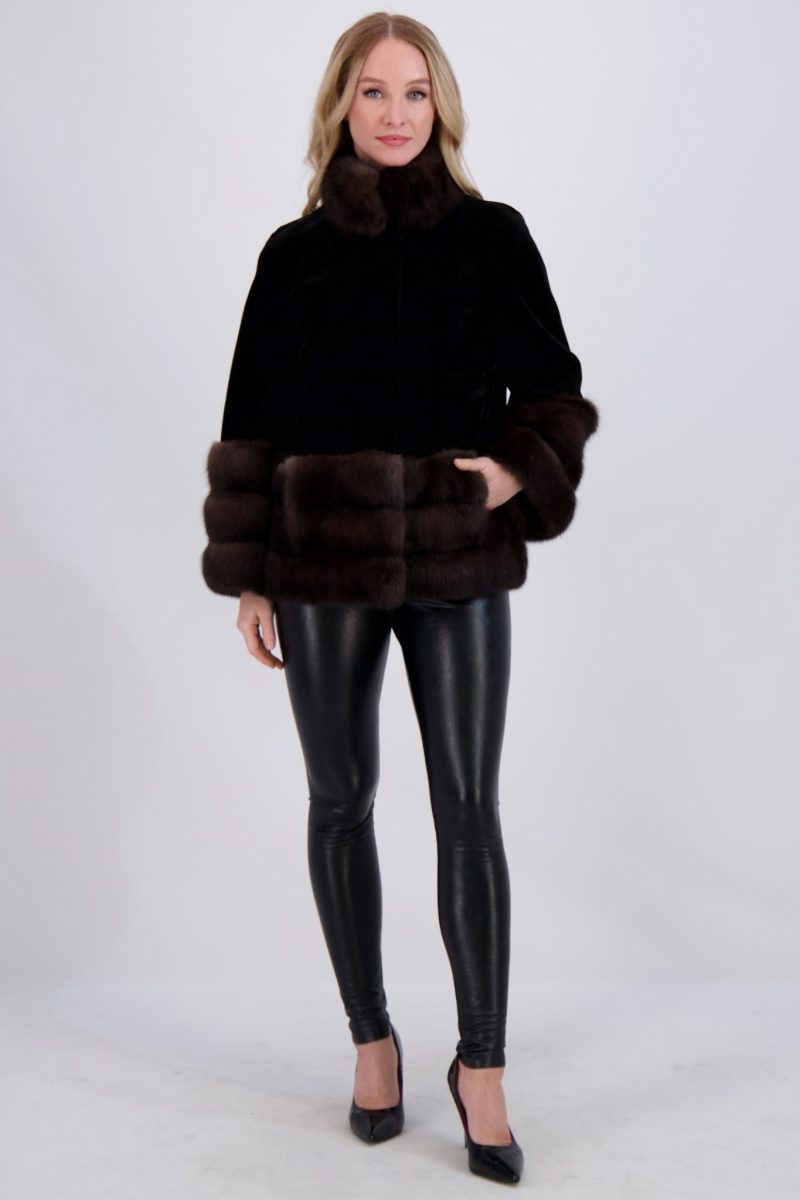 gorski sheared mink jacket with sable shop2 19390006