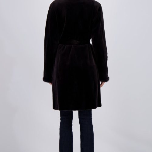 gorski sheared mink short coat with sable collar belt shop4 td461380